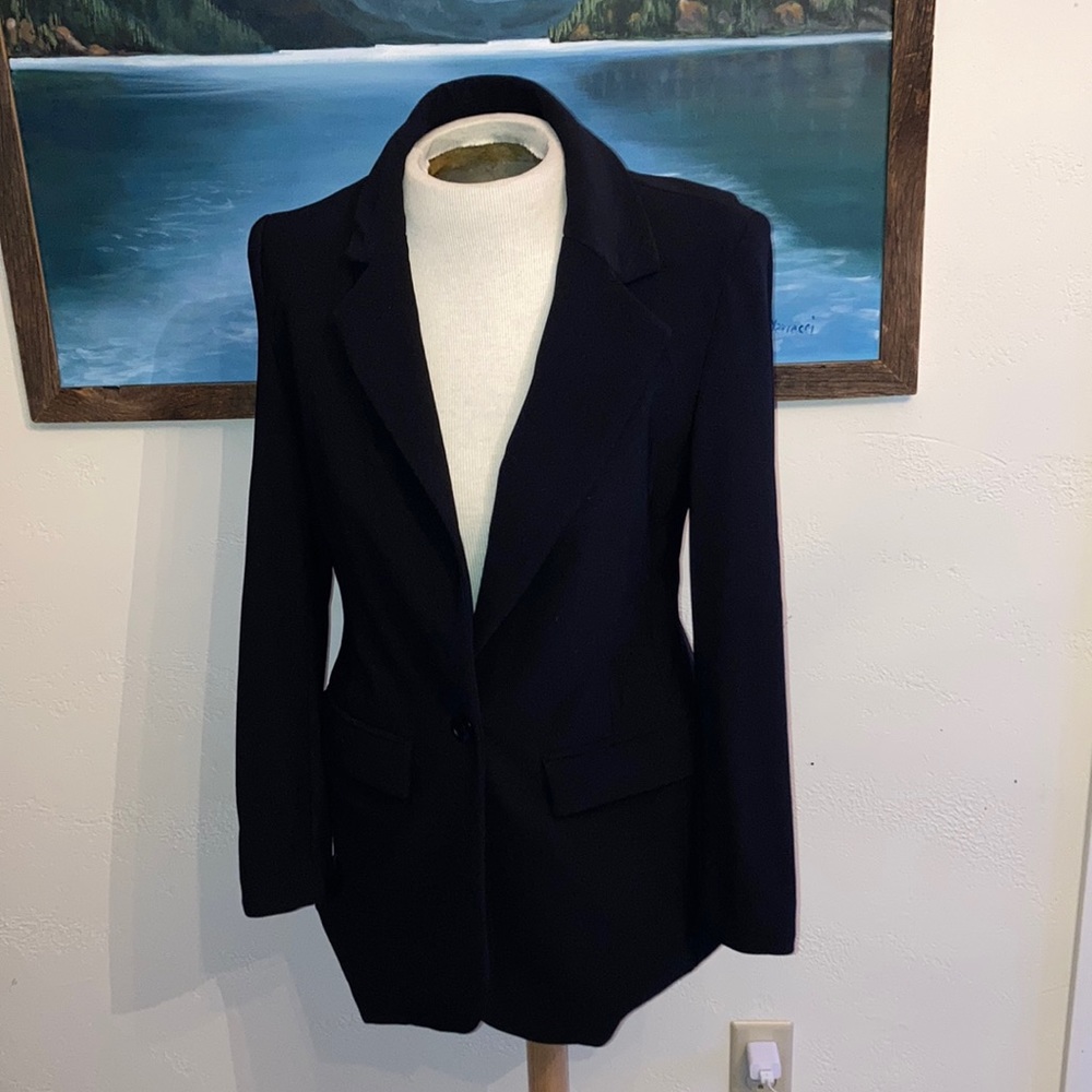 Boston Proper Black Washable travel blazer